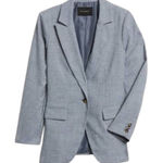 Banana Republic  - NWT Long and Lean Chambray Suit Blazer Sz 10 Photo 0