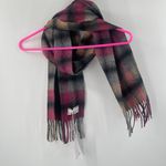 HIGHLAND HOUSE Scarf 5% Cashmere 95% Lambswool Plaid NWT Touch of Cashmere Gray Photo 1