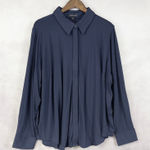 Universal Standard  Top Womens L 22-24 Stretch Button Front Clean Girl Minimalist Photo 0