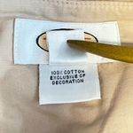 Talbots Beige Cotton A-Line Neutral Midi Skirt Lace Trim Boho Style Size 6 Photo 3