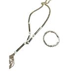 Anthropologie Takara Tassel Necklace gold and pearl necklace and bracelet set Photo 2