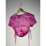 Princess Polly  Size 6 Tie Dye Ruched 2 Piece Outfit Shirt Skirt 100% Cotton Photo 3