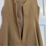 Theory #158  DOUBLE-FACED POLISHED DRESS IN GRAHAM CAMEL BROWN DRESS SIZE 8 Photo 4