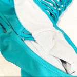 Blue High Rise Caged Side Strappy Bikini Swim Bathing Suit Bottom XL Photo 2