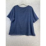Blooming Jelly  Women's Blouse Short Sleeve Solid Navy Blue Size XXL Trapeze Photo 1