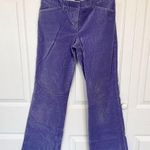 EXPRESS Vintage Purple Velvet Velour EDITOR Flare pants Sz 4 Photo 0