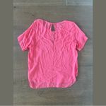 aritzia wilfred pink sheer short sleeve blouse Size L Photo 1