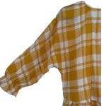 Mango NWT Checked 3/4 Sleeve Cotton Mini Dress Size 6 Feminine Academia Preppy Photo 11