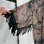 Daniel Rainn  Paisley Print Open Front Boho Fringe Cardigan Photo 4