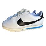 Nike  Cortez women’s sneakers, US size 7.5, UK size 5, white, black, and blue Photo 1