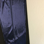 Strapless Navy Blue Satin Formal Dress Gown Slit Sexy Elegant Party Cocktail Size XL Photo 4