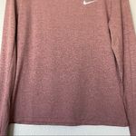 Nike  Dri-Fit Long Sleeve Maroon/Pink Ombré Active Top Thumb Holes Size Medium Photo 4