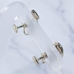 Vintage Coro Screw On Earrings Gold Tone 1 & 1/8" Photo 8