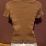 Shein Caramel Brown Ribbed Shirt Size Medium Photo 2