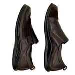 Ecco  Brown Leather and Suede Slip On Loafers 41 Photo 13