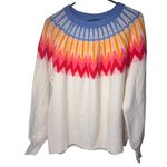 French Connection ‎ Sweater XL Pullover Knit Colorful Aztec Geometric Boho Photo 5