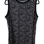 Gray and White Patterned Sleeveless Blouse Size XL Photo 0
