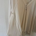 Free People We the free Cream Long Sleeve Henley top size XS oversized boho Photo 5