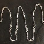 Judith Ripka  Sterling Silver Rope and Pearl Station Long Chain Necklace Photo 11