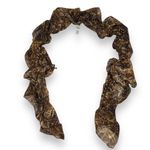 Chico's Animal Print Sheer Ruched Brown Tan Scarf Photo 2