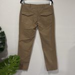 Nili Lotan cotton cropped pants with raw hem Tan Size 6 Photo 1