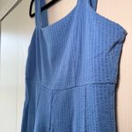 Boden Strappy Seersucker Midi Dress Blue Size 6P Photo 3