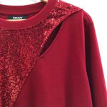 DKNY Sequin-Embellished Keyhole Swe Holiday Red Small Photo 4