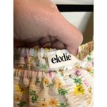 Elodie  Floral Cropped Smocked Ruffles Cottage Top Size Medium Photo 3