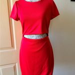 EXPRESS  Vibrant Red out stomach size 8 zipper on the back. Photo 2
