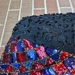 OLEG CASSINI Black Tie Gown 80's Beaded Dress Size 16 Photo 9