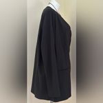 Athleta  Classic Black Blazer Avenue 1 snap button eurolux Stretchy Fabric Sz 20 Photo 1