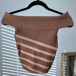 Kendall + Kylie NWOT brown over the shoulder top Photo 0