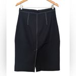 Diane Von Furstenberg  Black Pencil Skirt with Front Zipper Photo 3
