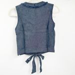 Banana Republic Timo Weiland x Linen Tie Front Top Womens Blue Chambray Size 0 Photo 7