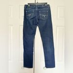 None Blue Women's Distressed Straight Leg Jeans Size 9 Photo 3