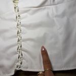 Joyfolie Ivory Faux Leather Camisole Top S Braided Front Adjustable Straps White Photo 2