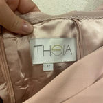 Theia Off the Shoulder Midi Dress Size 12 EUC Pink Photo 2