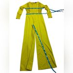 Valentina Romantic Sexy Lace Detail Jumpsuit in Yellow Size Large Photo 12