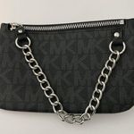 Michael Kors  Black Logo Canvas Silver Pull Chain Fanny Pack Belt Bag Medium Photo 3