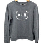 Armani Exchange  Designer Crewneck Fleece Sweatshirt Gray Size‎ Large Authentic Photo 0