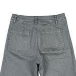 Hudson Gray Women's Wide Leg High Rise Pants Size Large Cropped Green Raw Hem Photo 3