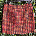 Outback Red  Vibrant Tweed Mini Skirt Photo 0