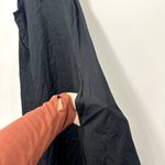 VEDA Womens Dress Medium Black Midi Sleeveless Loose Fit Lagenlook Cotton Button Photo 5