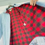 Woolrich Vintage  Red Buffalo Check Checkered Fleece Lined Jean Jacket Coat Size Photo 4