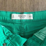 Abercrombie & Fitch Mid-Rise Denim Jean Shorts - Bright Green - Size 27 Photo 5
