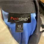 Pantology Women's Dark Wash Denim Blazer Jacket Sparkle Buttons Size 12 Gray Photo 3