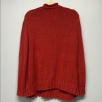 Vintage Roll Neck Knit Fisherman Sweater Red Bell Sleeves Size XL Christmas Photo 3