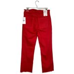 Sam Edelman New Stiletto Raw Hem Crop Boot High Rise Jeans Cherry 6 28 Photo 7