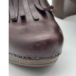 Dansko Deni Mules Clogs Shoes Womens Size US 39 EU Brown Leather Fringe Photo 11