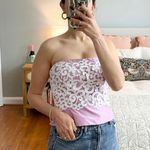 Chetta B Vintage Lilac Lace Strapless Top Photo 1